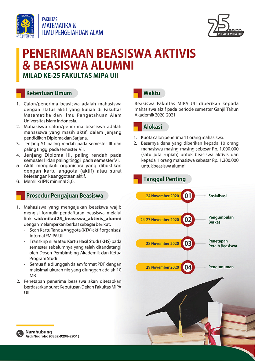 Penerimaan Beasiswa Aktivis & Beasiswa Alumni - Pendidikan Kimia