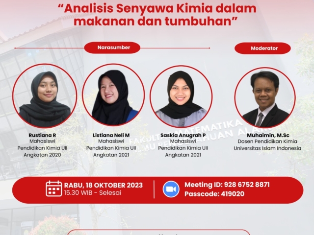 Bulan Ilmiah Pendidikan Kimia Fakultas MIPA Universitas Islam Indonesia