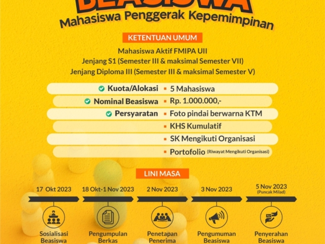 Beasiswa Mahasiswa Penggerak Kepemimpinan